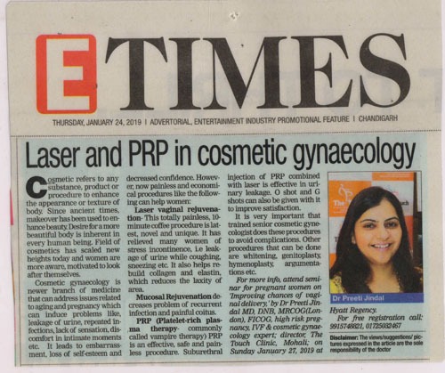 Laser and PRP in Cosmetic Gynaecology