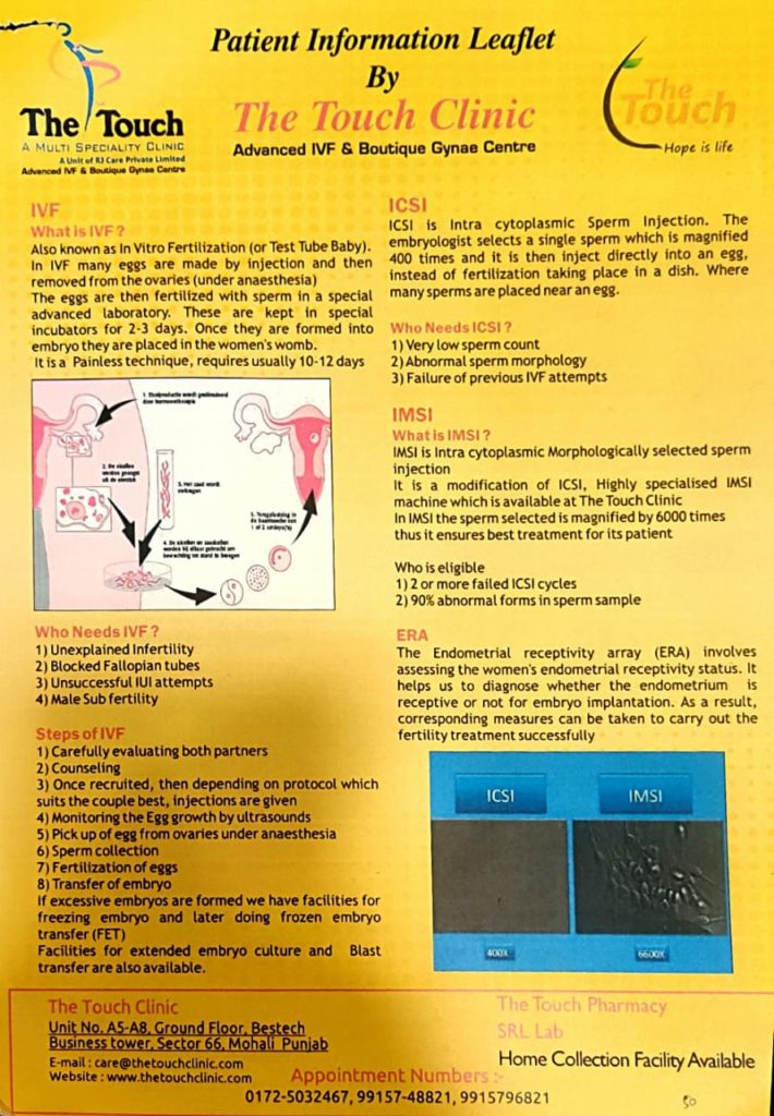Patient Information Leaflet on IVF
