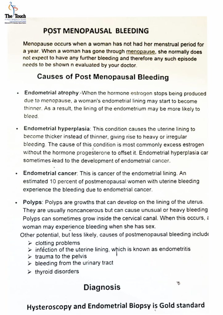 Post Menopause Bleeding