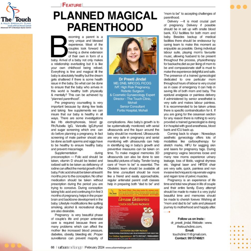 Magazine Publication – Planned Magical Parenthood